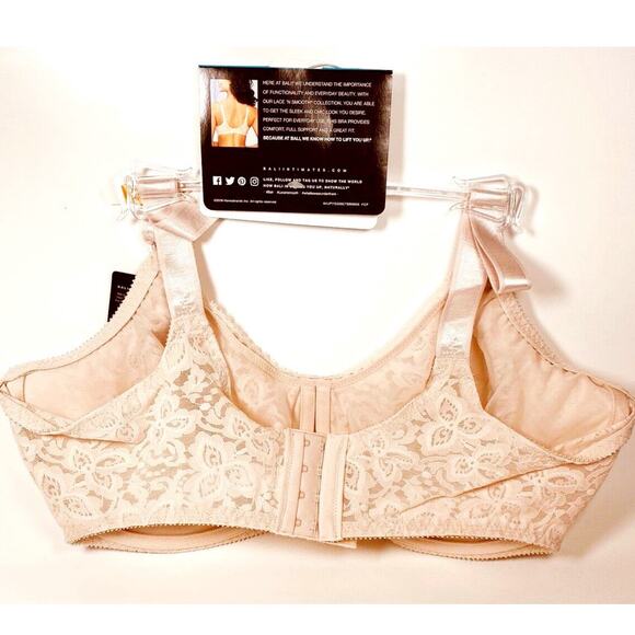 Bali Lace and Smooth Seamless Cup Underwire Bra 40D Taupe  NWT - Picture 3 of 7